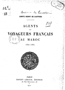 Agents et voyageurs Français au Maroc