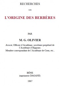 Recherches sur L origine des berberes